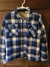 Eddie Bauer Kids Fleece Lined Large 14/16 Blue Plaid