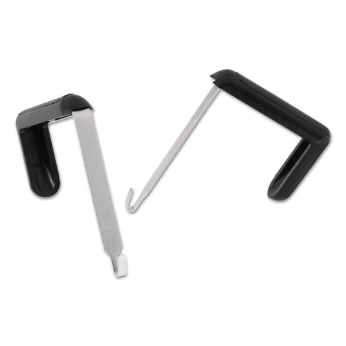 Quartet 7502 Adjustable Cubicle Hangers - Aluminum/Black (2/Set) New - Picture 2 of 2