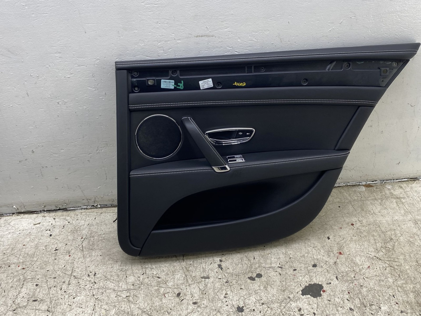 2013-2019 BENTLEY FLYING SPUR REAR RIGHT INNER DOOR TRIM PANEL W/WHITE STITCHING