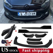Front Bumper Lip Chin Spoiler Body Kit Splitter Side Skirt For Volkswagen