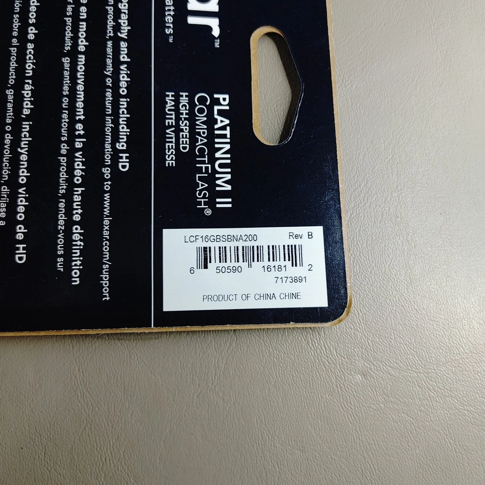 Lexar Platinum II 16 GB CompactFlash I Card OEM (LCF16GBSBNA200) - Image 4 of 4