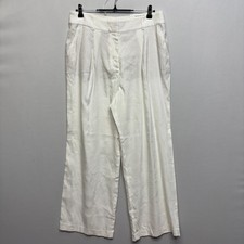 NWT LOFT Women Wide Leg The Peyton Trouser Pants Size 10 Linen Blend D093 -13