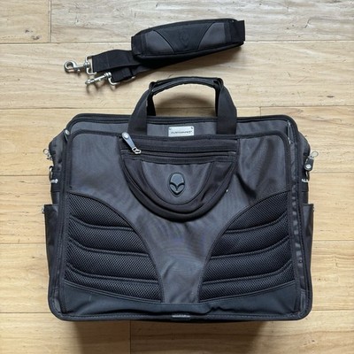 Vintage Alienware Odyssey Messenger Bag in Black - 17  Padded Heavy Duty Laptop
