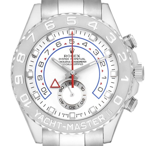 Rolex Yachtmaster II Regatta White Gold Platinum Mens Watch 116689
