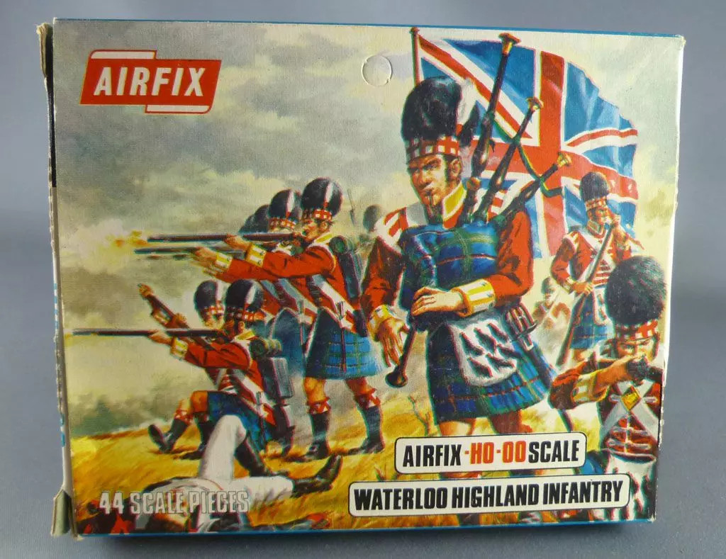 Figurines Airfix Waterloo Highlanders Anglais Maquette Infanterie Echelle 1/72 Boite S35 Neuve