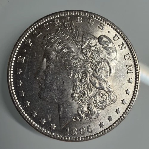 1896 P MORGAN SILVER DOLLAR! NICE AU Coin!
