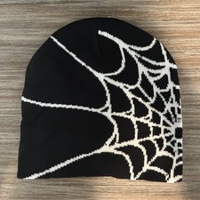 Y2K spider beanie black