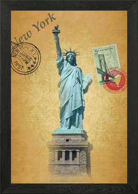 New York Post Gerahmtes Wandbild Poster Leinwanddruck Bild