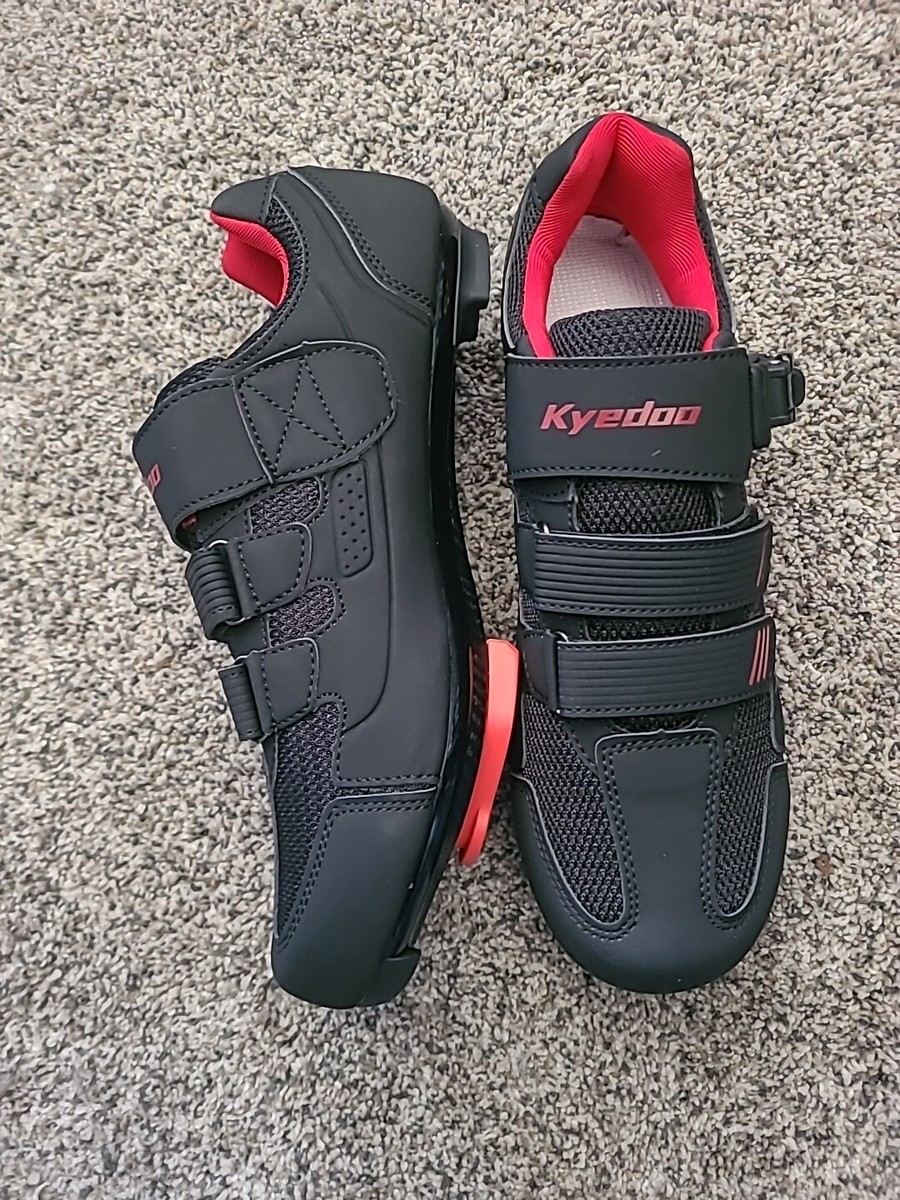 Kyedoo Cycling Shoes Clip In Men Women-Black And Red New  display picture 1