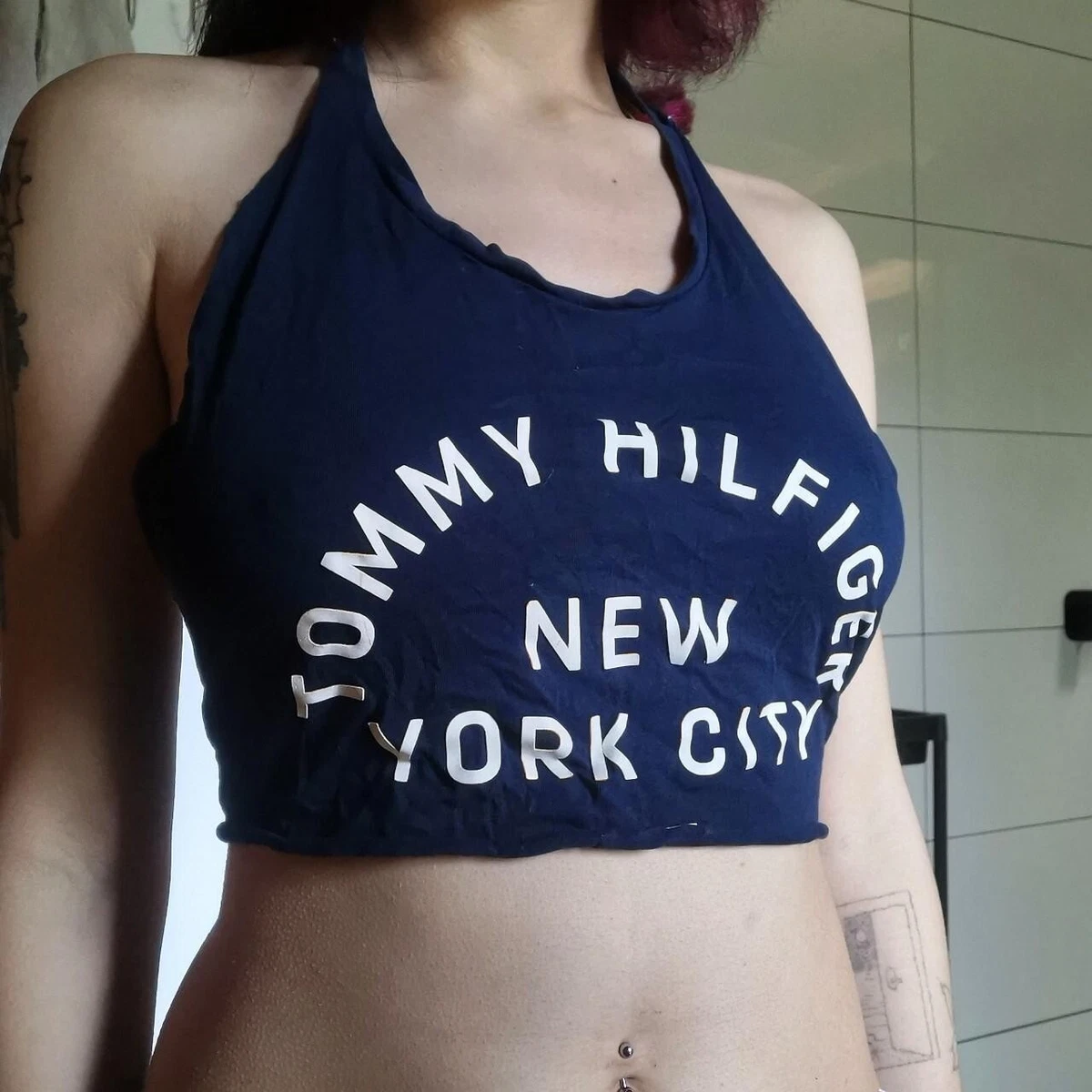 Tommy hilfiger on sale halter crop top