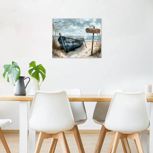 Paisaje costero océano playa lienzo arte de pared decoración para sala dormitorio - Imagen 10 de 15