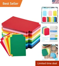 Assorted Color Card Page Dividers - 100 Lightweight Plastic Organizers for Cards
