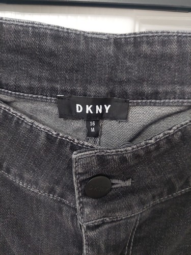 DKNY Don't Know Don't Care Denim Grey Black Jeans 16M- W30 / L33 BNWT - Picture 9 of 10