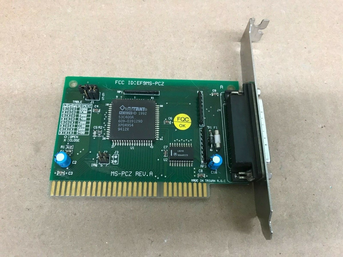 Microtek EF9MS-PCZ MS-PCZ ISA SCSI Card NCR 53C400 DB25 25Pin