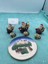 Miniature Tea Set Scottish Santa 48481