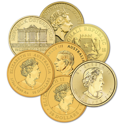 1/2 oz Gold Coin .9999 Fine - Random Brand - Secondary