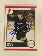 Anaheim Ducks LUCA SBISA Signed Card