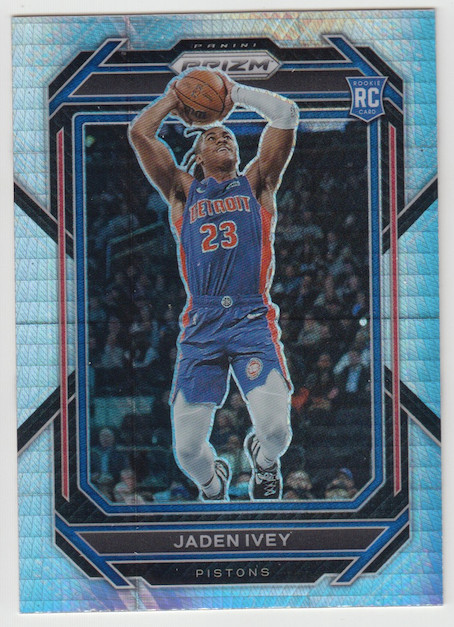 2022-23 Panini Prizm Pistons Jaden Ivey Silver Hyper Prizm #256 Rookie RC