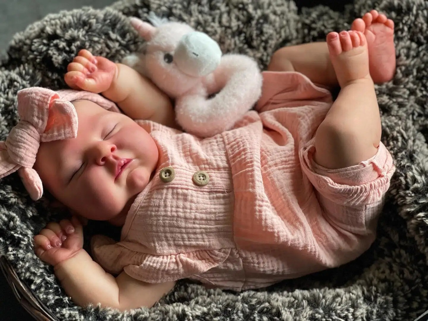 NPK 50CM Reborn Baby Girl Doll - Soft Body, 3D Skin, Hand-Pa