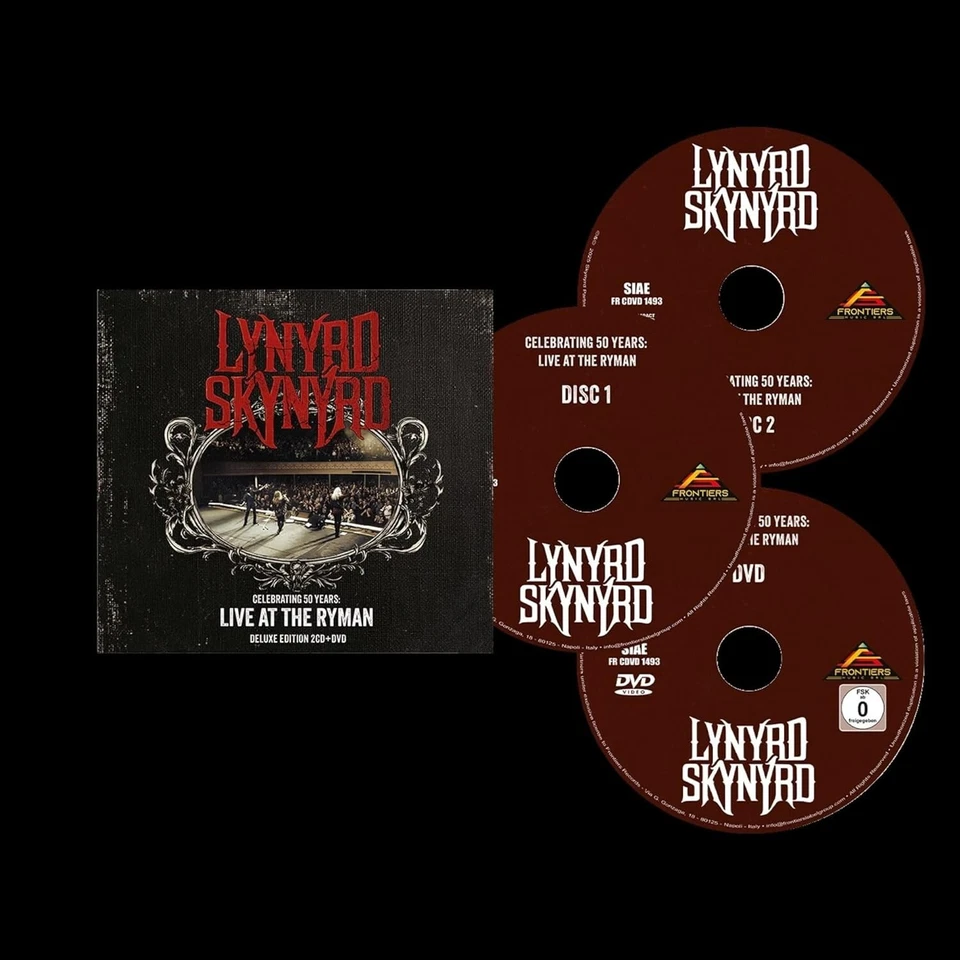 LYNYRD SKYNYRD Celebrating 50 Years - Live At The Ryman 2 CD + DVD NEU & OVP