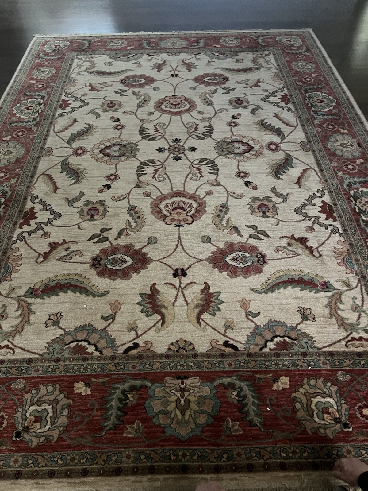 Real Karastan 100% Wool Area Rug 9x12 Professionally Cleaned And Wrapped