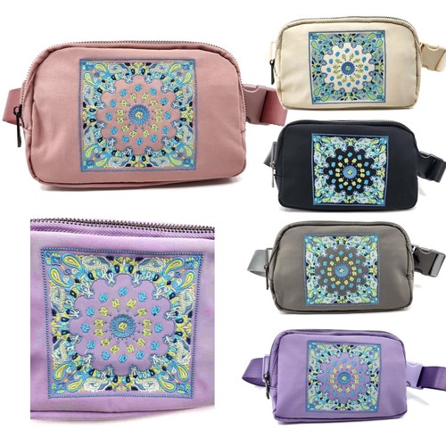 HZ-4345 Paisley Pattern Embroidered Nylon Fanny Pack Belt Bag - 第 1/13 張圖片