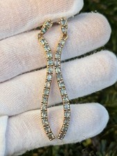 9ct Yellow Gold Large Natural Alexandrite Earrings