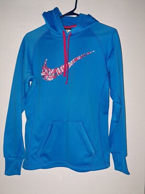 teal and pink nike hoodie