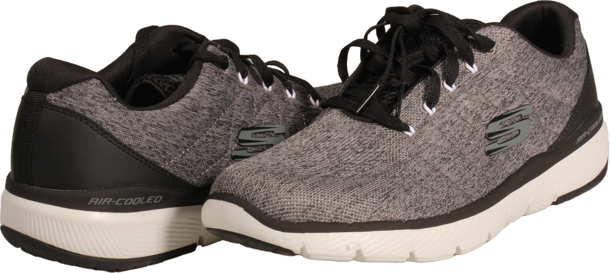 Skechers Flex Advantage Stally Mens Sneaker Charcoal Black