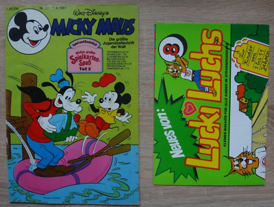 Micky Maus 1981      33   Ehapa   mit Bastelteil und Beilage Lucki Luchs Top