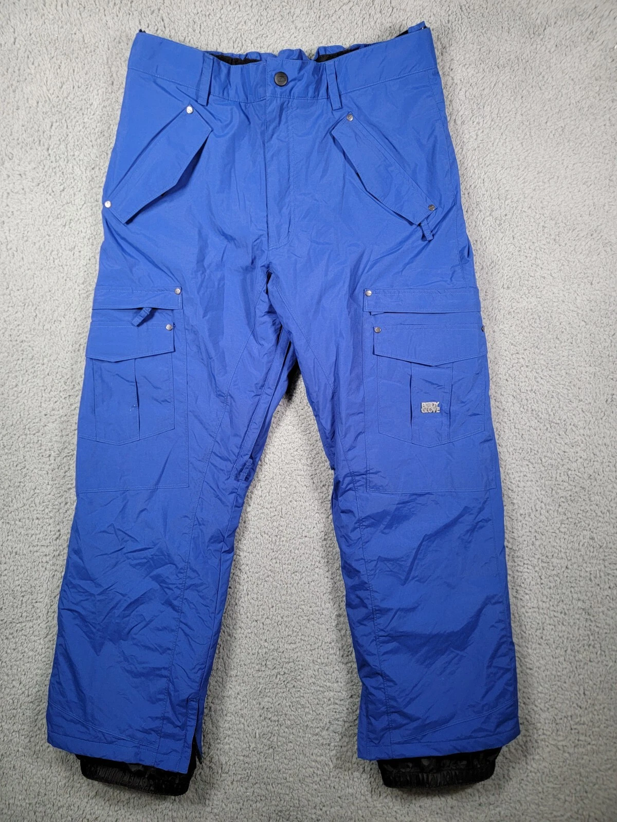 Body Glove Ski Snowboard Pants Blue Men's Large Waterproof Resistance Zip Pocket