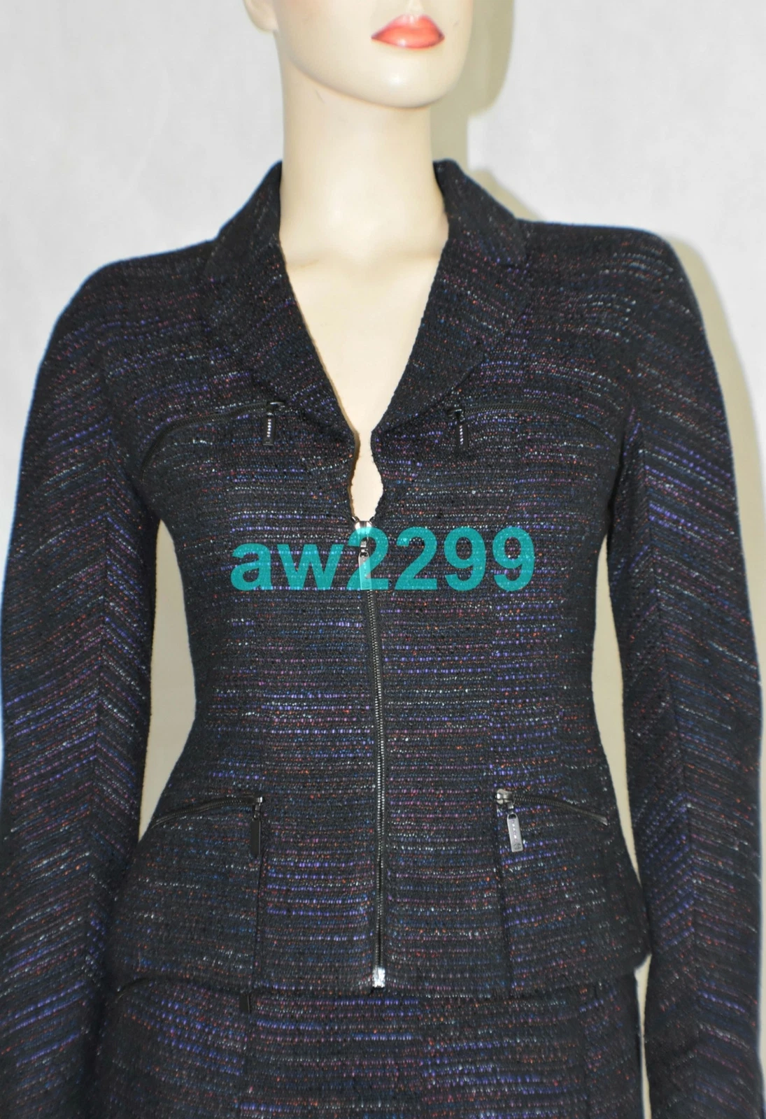 CHANEL 02A GONNA E GIACCA 2 PEZZI ABITI MULTI 36 38