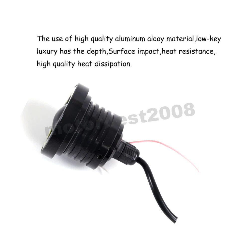 2x Lámpara de faros antiniebla de 3" con halo blanco ojos de ángel proyector parachoques conducción Foto 4 de 4