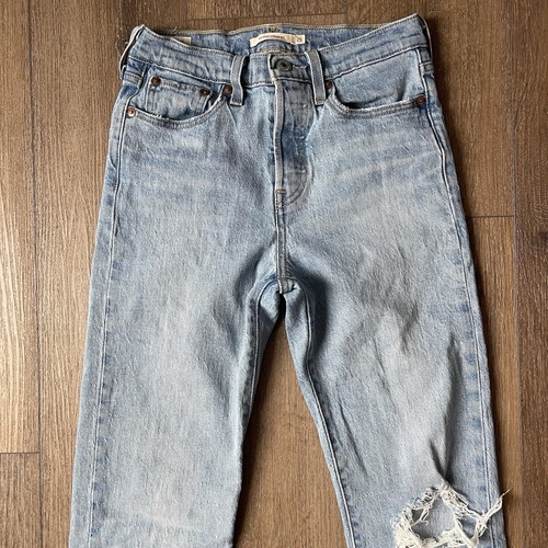 Levi’s Wedgie Straight Premium Denim Jeans Light Wash Damen 25 - Bild 3 von 4
