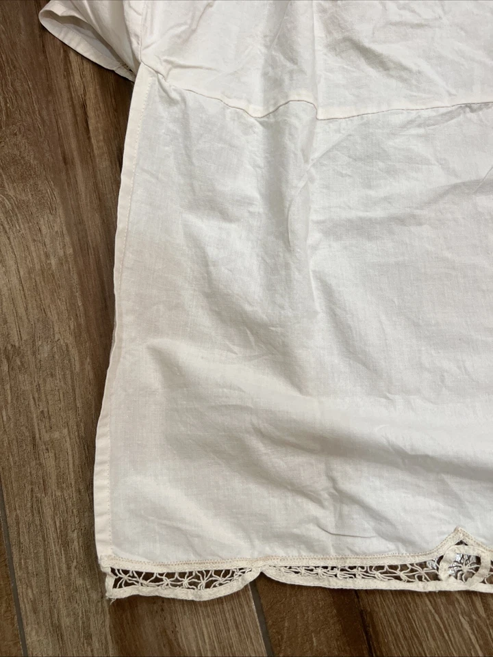 "Falda de cama de encaje de ganchillo de algodón marfil de colección 52 X 72" tamaño completo 12,5"" caída elegante" Foto 2 de 4