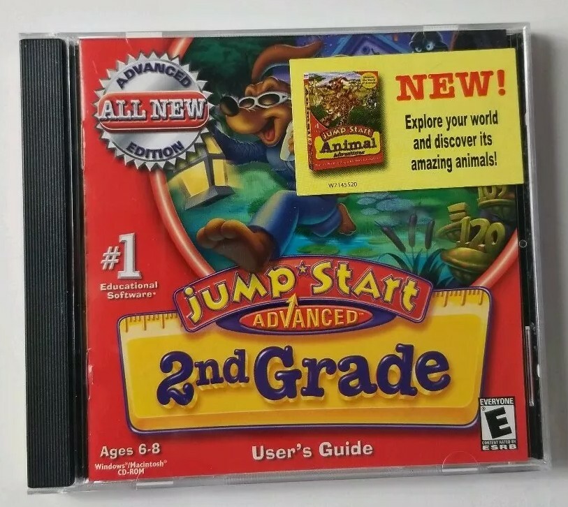 ジャストシステムCD-ROM　PCゲーム　マックスと遊ぼう Win Mac Jump Start Advanced 2nd Grade WINDOWS MAC PC CD-ROM 2002