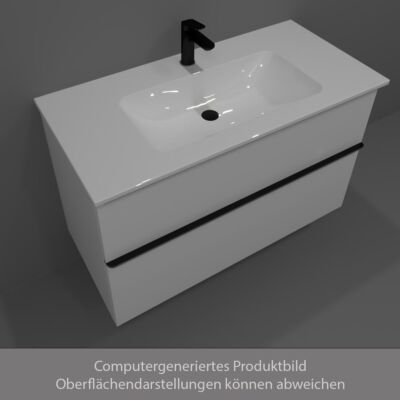 Duravit KYVEKO Möbelset Unterschrank 1030 mm Weiß Matt mit Waschtisch und Armatu