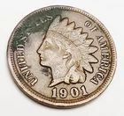 1901 P Indian Head Cent Penny  *VF - VERY FINE DETAILS*  **FREE SHIPPING**