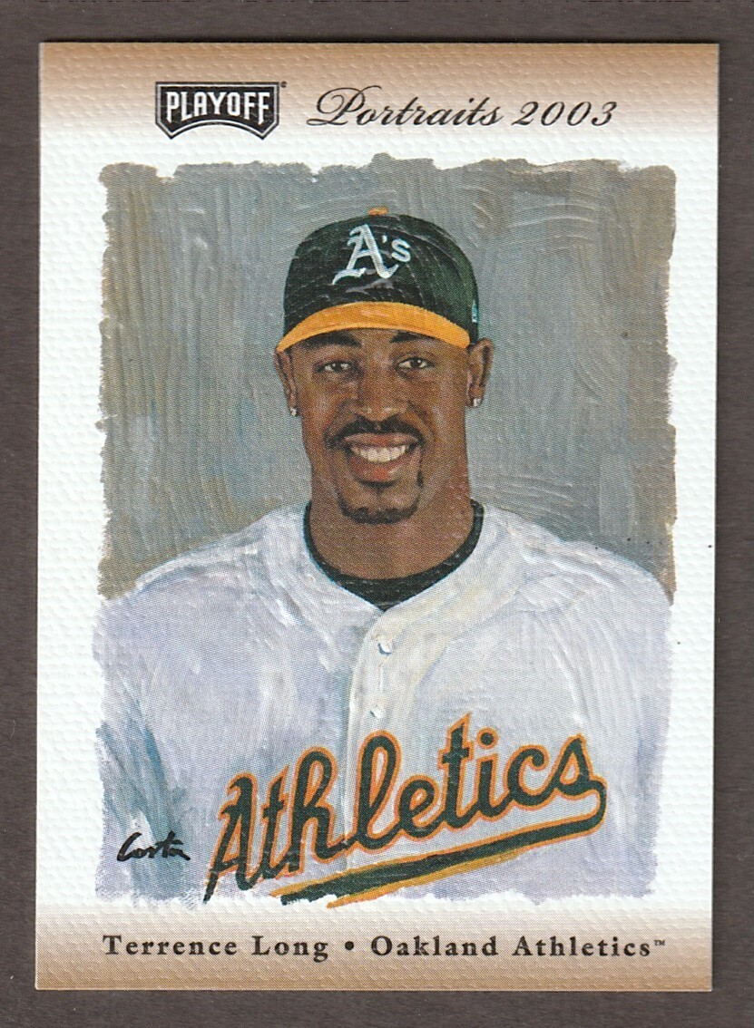 2003 Playoff Portraits Bronze #99 Terrence Long Oakland Athletics /100