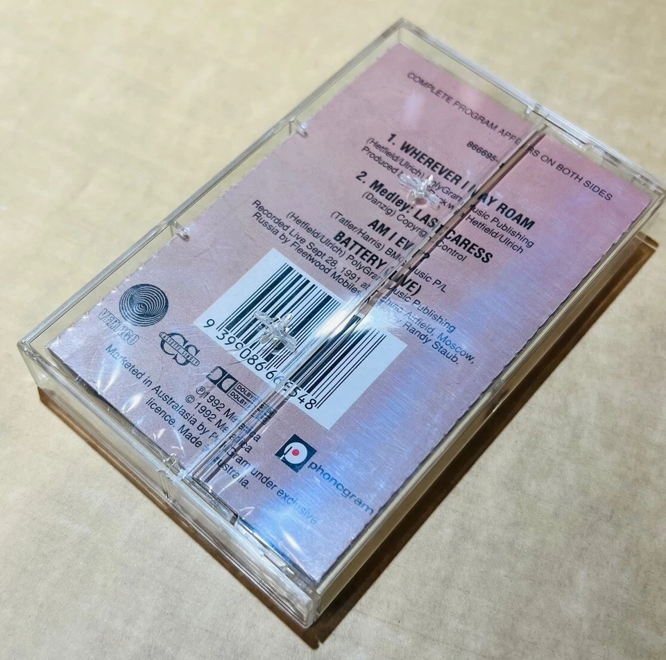 Vintage Metallica Wherever I May Roam Music Cassettes 1992 Australian Release - Image 2 of 2