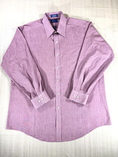 Towncraft Men's Long Sleeve Purple Button Up Shirt 16.5 32/33 3458