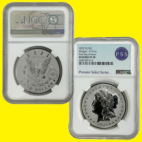 2022 MORGAN Dollar  O Privy   NGC RV PF 70 First DAY OF ISSUE