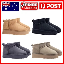 UGG Ultra Mini Classic Boots Platform Water Resistant Double Face Sheepskin Wool