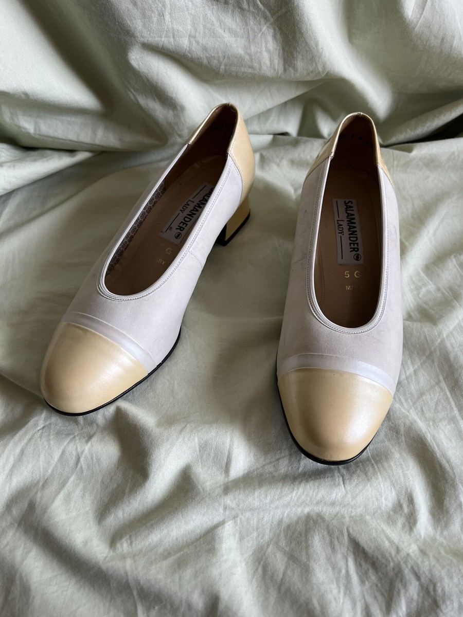 Salamander Lady Shoes Vintage Size 5G Leather Mary Heel 1.5” #508
