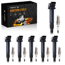 Ignition Coil and Iridium Spark Plug Set of 6 For Toyota 4Runner Tacoma Tundra