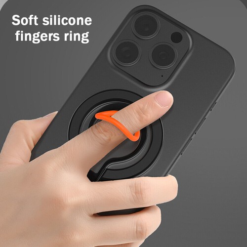 Universal Metal Silicone Finger Ring Magnetic Phone Stand For All Phone MagSafe - 第 12/24 張圖片