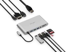 Kensington UH1440P USB-C 10-in-1 Driverless Mobile Laptop Dock, Universal, 3 USB