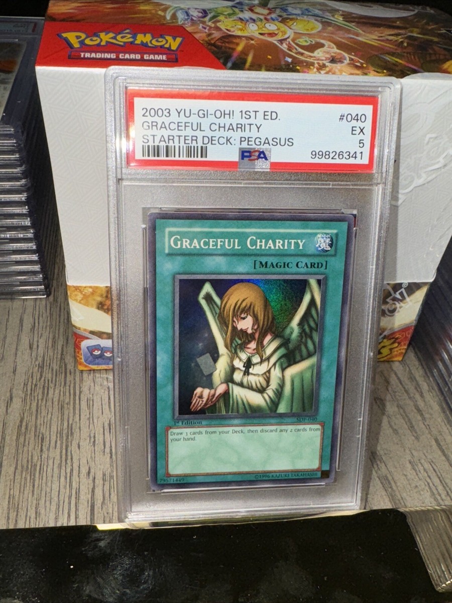 PSA 5 EX Yu-Gi-Oh Graceful Charity 1st Edition SDP #040 | eBay