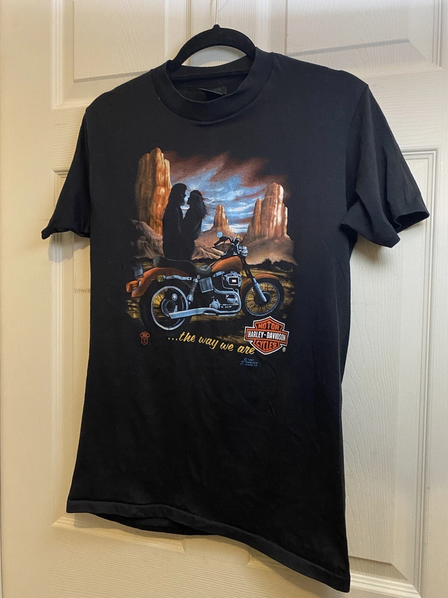 Vintage 80s The Way We Are Harley Davidson 1987 3D Emblem T Shirt