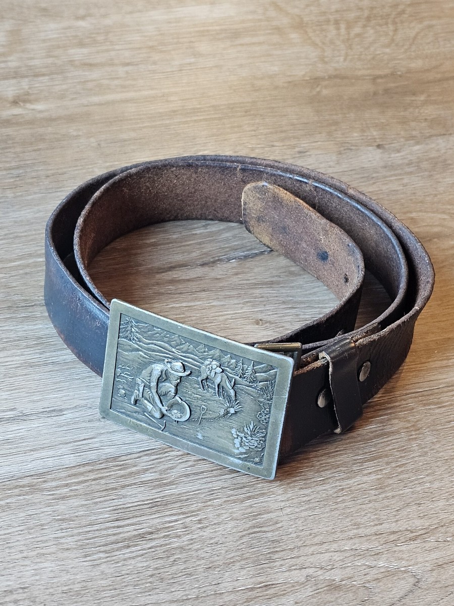 Rare vintage leather detailed belt with buckle ?media_id=24781241678137001 main image 4